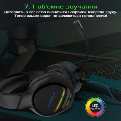 Навушники Vertux Tokyo 7.1 Mini Jack 3.5мм Blue (tokyo.blue) Вінниця - фото 3