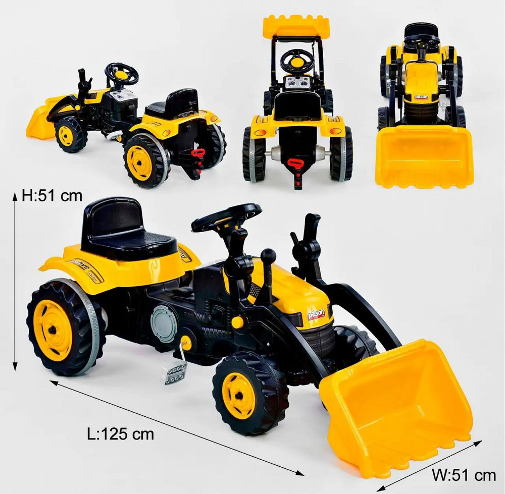 Детский педальный трактор экскаватор с ковшом Pilsan 07-315 на педалях для детей Киев - изображение 2