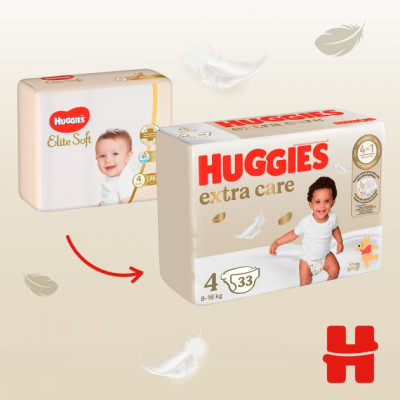 Підгузки Huggies Extra Care Size Розмір 4 (8-16 кг) 76 шт (5029053583167) Вінниця - фото 10