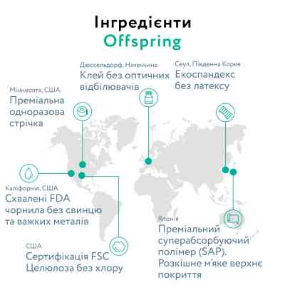 Підгузки Offspring Hairykiwi розмір S 3-6 кг 48 шт (DP-OI-FAT-S48P-HKW) Вінниця