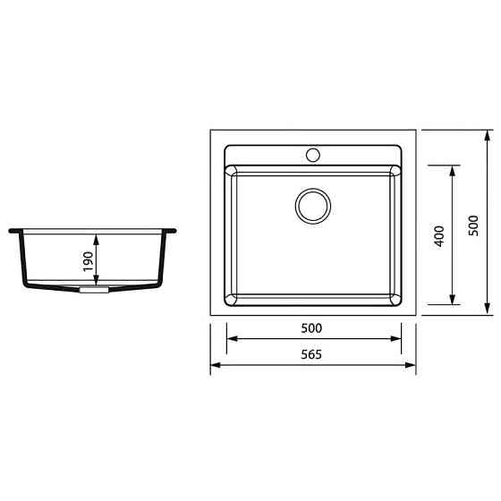Кухонная мойка Zerix ZS-5751S-03 черная стильная и прочная (ZX4596) Харьков