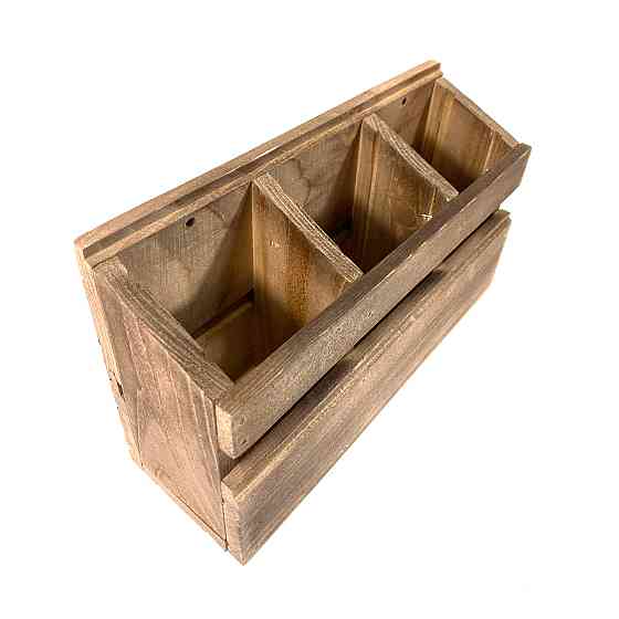 Коробка с секциями для алкоголя, ящик для бутылок из натурального дерева 28х9х16,5 см Каменец-Подольский
