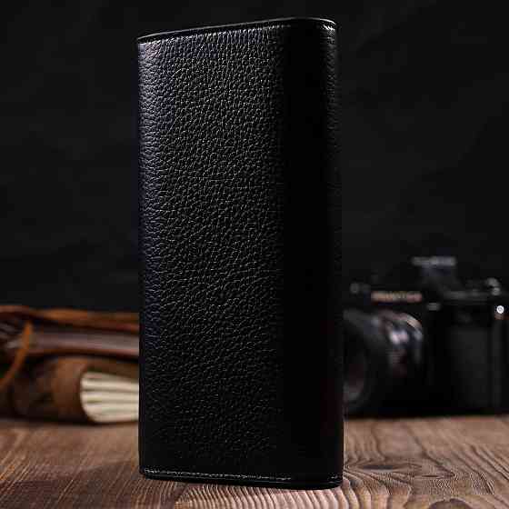 Классический женский кошелек с монетницей на молнии из натуральной кожи Tony Bellucci 21966 Черный Киев