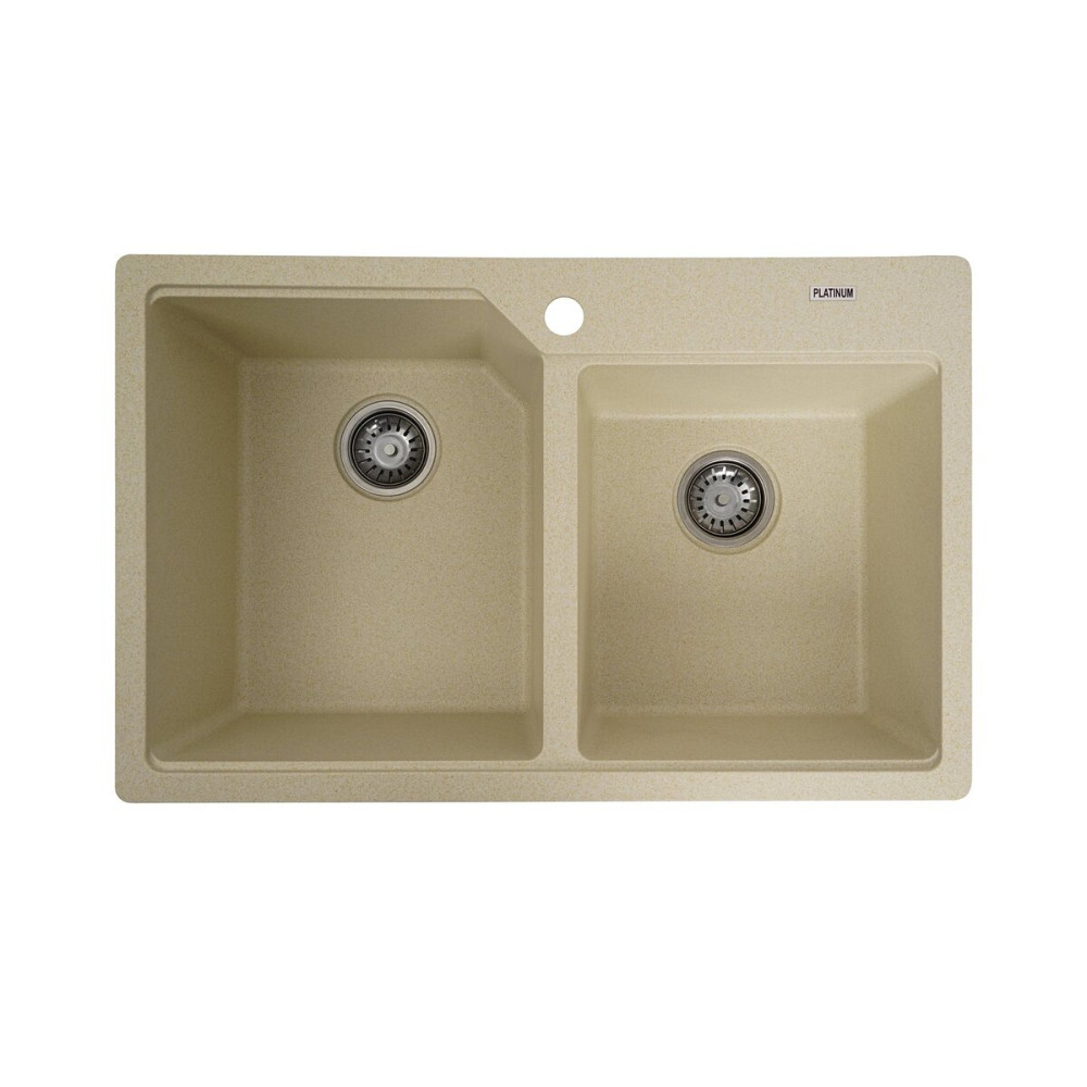 PLATINUM Гранітна мийка для кухні Platinum 7850 HARMONY матова Пісок Київ - фото 1
