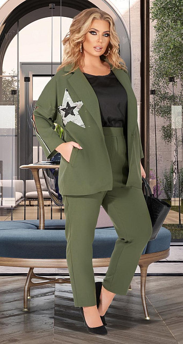 Стильний брючний костюм великого розміру (50) Київ - фото 4