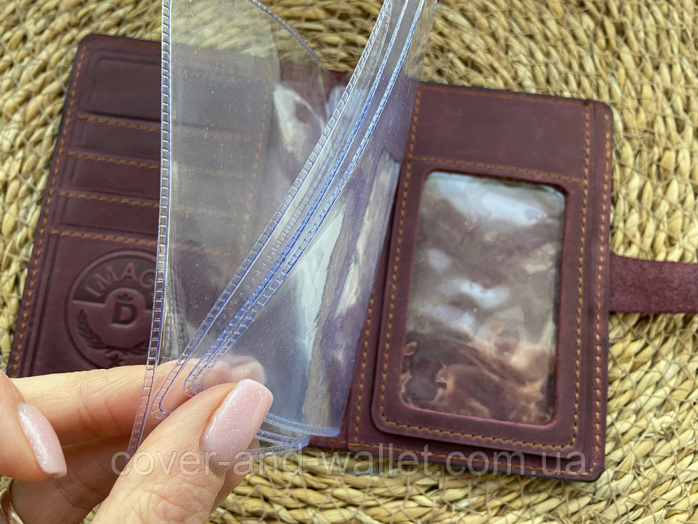 Шкіряна обкладинка для автомобільних документів Міністерство внутрішніх справ (МВС) Київ - фото 3