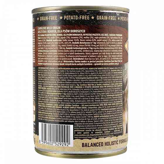 Влажный корм Carnilove Venison & Reindeer для собак, мясо северного оленя, 400 г Винница