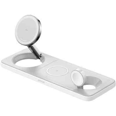 Зарядний пристрій Anker MagGo Wireless Charging Station 15W 3-in-1 Pad White (B25M1321) Вінниця