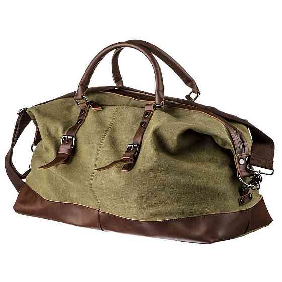 Дорожня сумка текстильна велика Зелена (Vintage) Київ