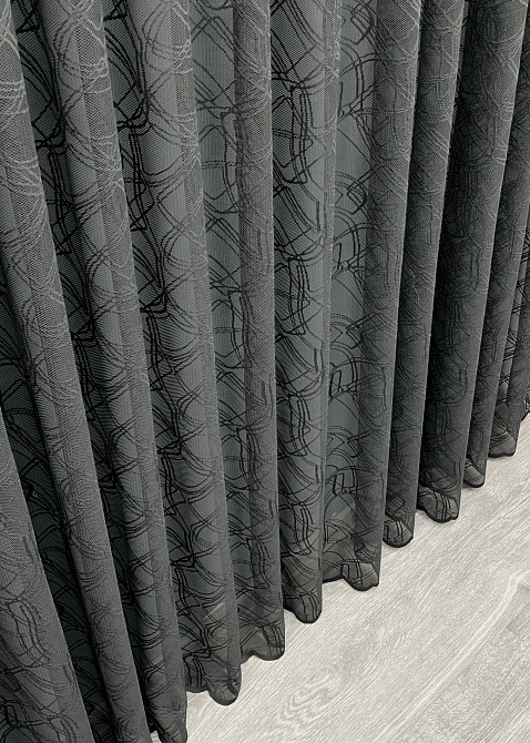 Тюль VR-Textil 1974т Жакард Графітовий 400х270 см (42-1009) Київ - фото 8