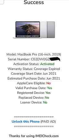 Ноутбук Apple MacBook Pro 16 (2021) i7 Pro 5600x 512Gb. Киев