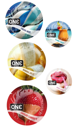 Презервативы One FlavorWaves латексные, набор разных вкусов, 5 шт Sex Aura Киев