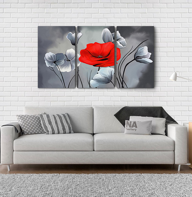 Модульная картина Абстракция Цветы Аrt-161_3А Киев - изображение 2