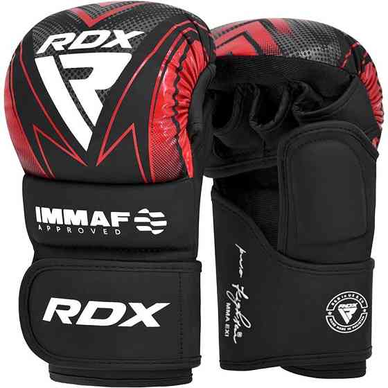 Рукавички MMA (рукавички, що грають) RDX, що хвалять іммм М Червоний (Включений на рот. Кам'янське