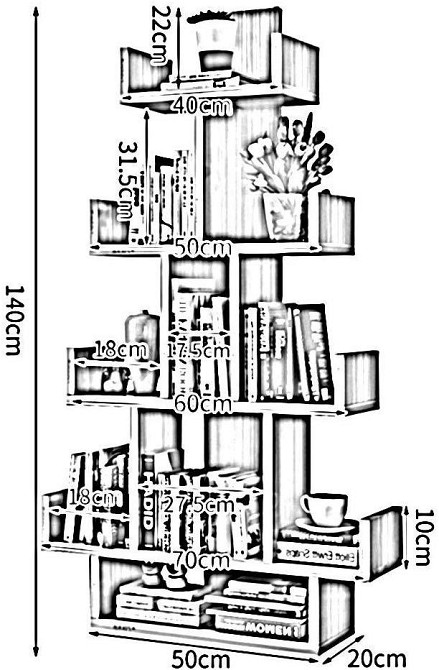 Книжковий стелаж "Бронте" каррі Миколаїв - фото 2
