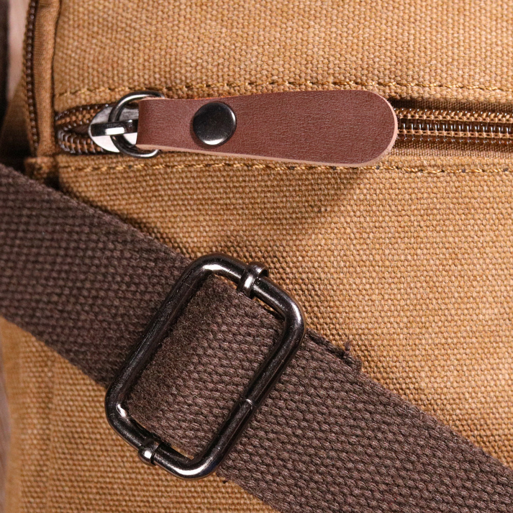 Стильная мужская сумка из плотного текстиля 21245 Vintage Коричневая Киев - изображение 1