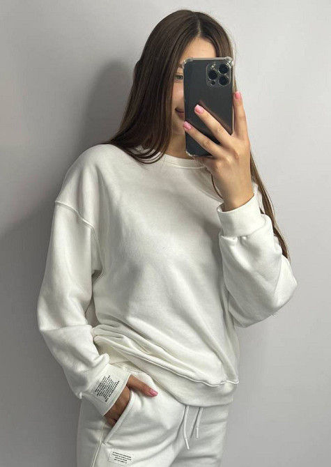 Світшот жіночий трикотажний Молочний M/L Харків - фото 3