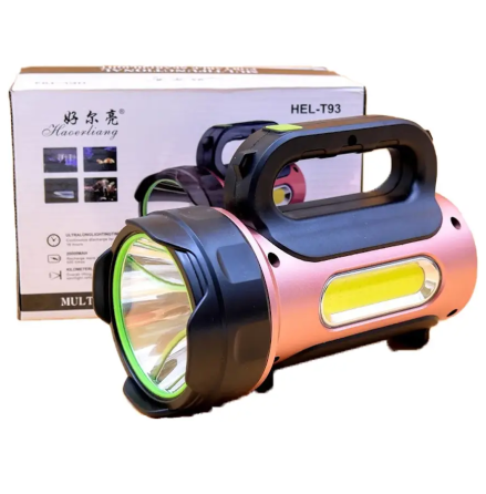 Фонарь на солнечных батареях HEL-T93 (LM+COB белый и красный) + Powerbank + microUSB (3+4 режима) Киев