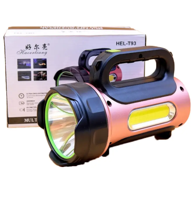 Фонарь на солнечных батареях HEL-T93 (LM+COB белый и красный) + Powerbank + microUSB (3+4 режима) Киев - изображение 1