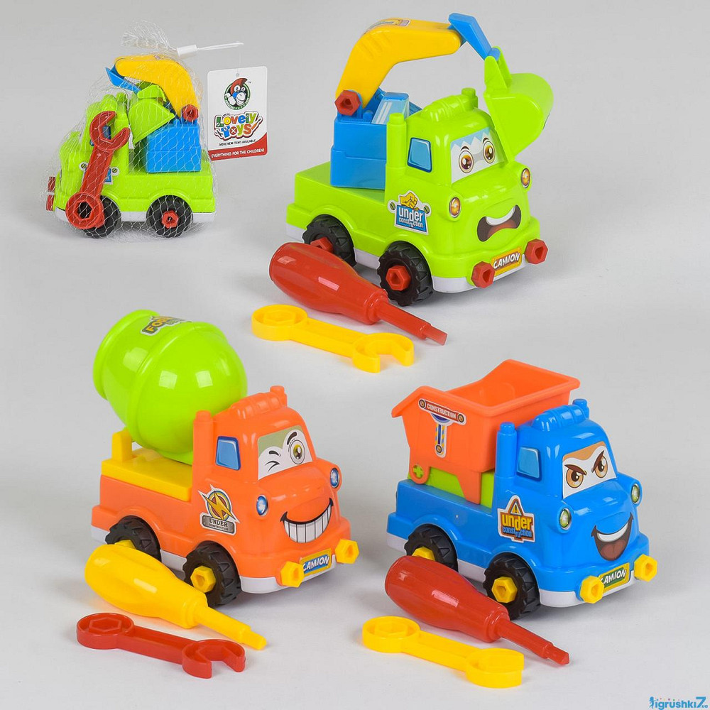 Конструктор-Стройтехника 1688-7 А (192) 4 вида, инструменты, 1шт в сетке Київ - фото 1