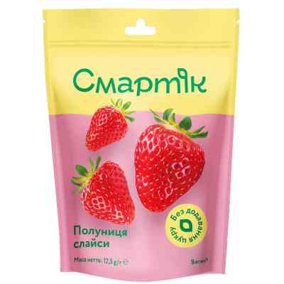 Сухофрукты Смартік Клубника сублимированная кусочками 12.5 г (1600060) Винница