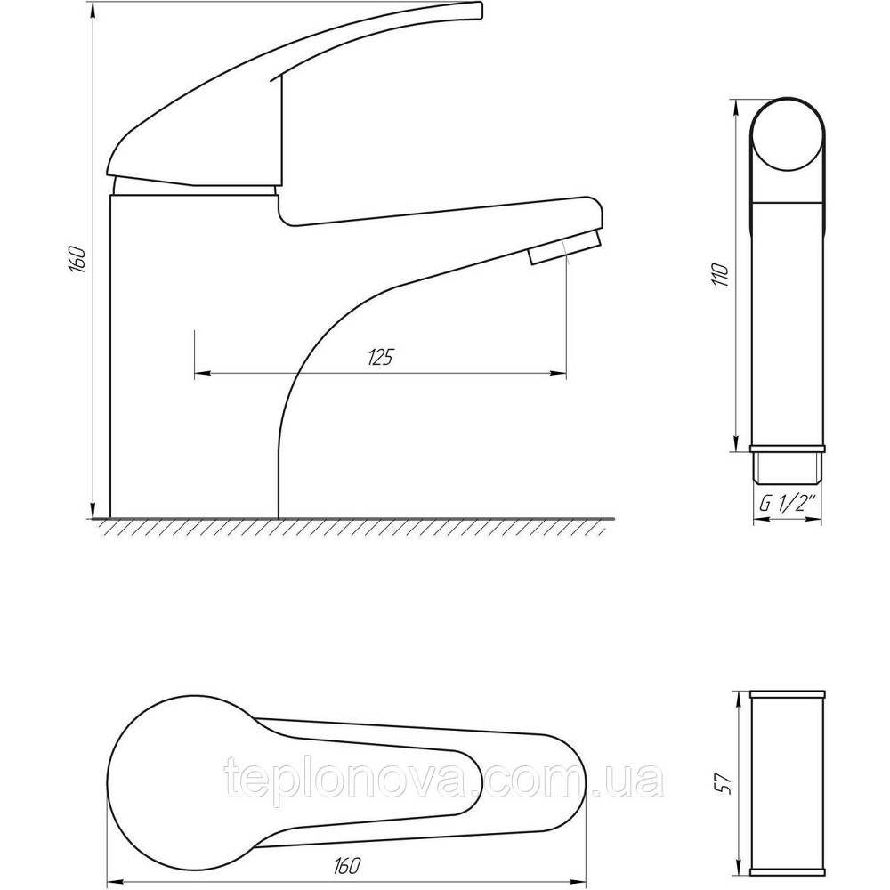 Смеситель для умывальника Globus Lux Solly GLSO-0222 Черновцы - изображение 5