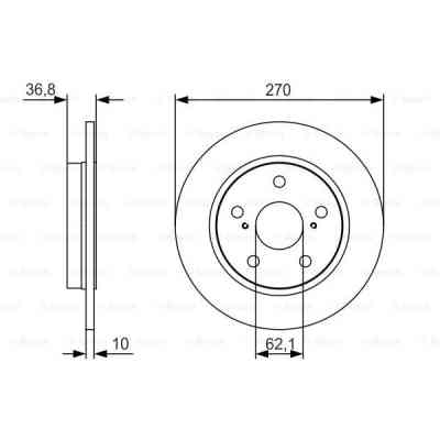 Тормозной диск Bosch 0 986 479 S64 Винница