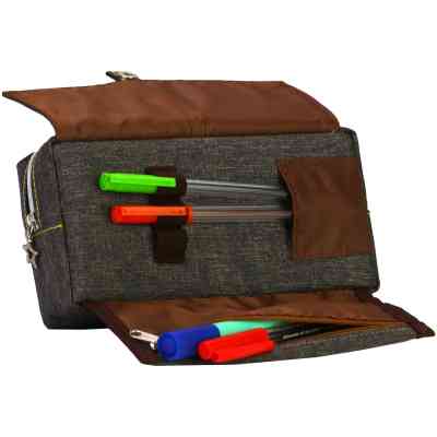 Пенал Cool For School 2 відділення Коричневий (J-2628-brown) Вінниця