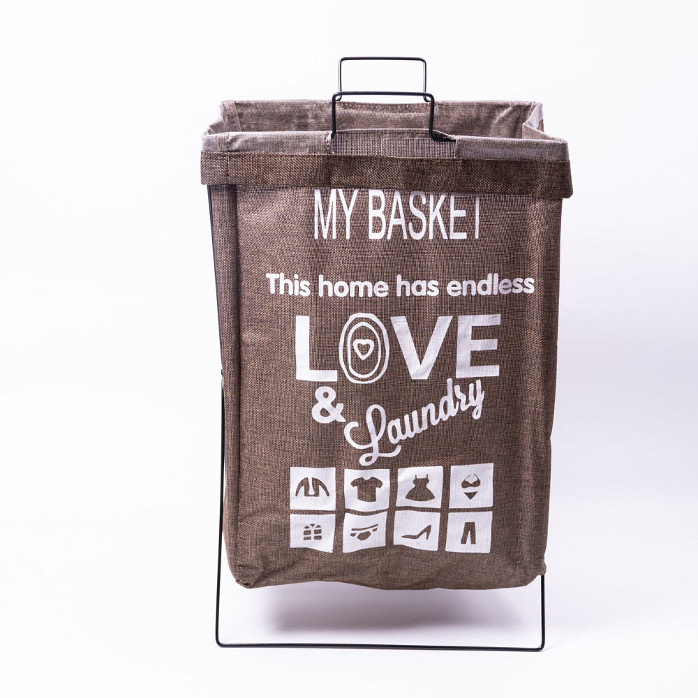 Кошик для білизни на підставці 36×32×52 (см) м'який Коричневий HP-41-11HAKI Коломия - фото 2