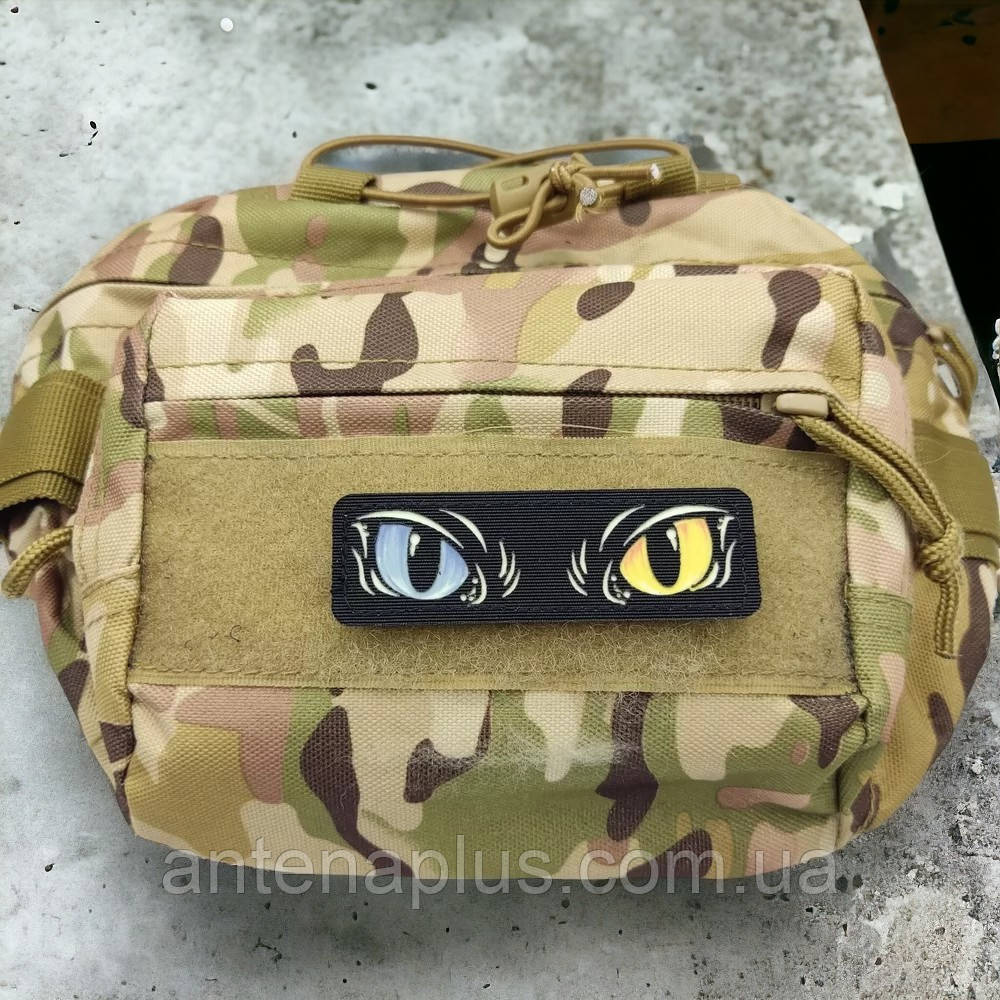 Котячі очі Laser Cut кольорові чорний патч / шеврон Київ - фото 3