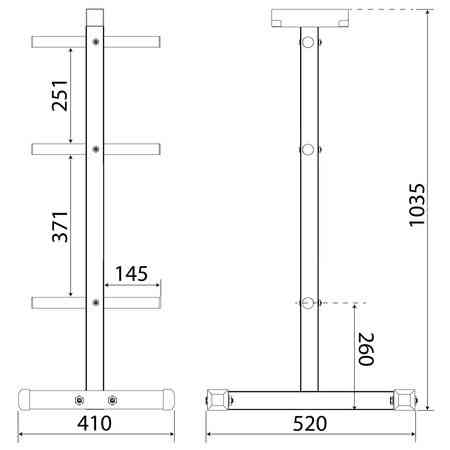 Стойка для дисков и грифов K-Sport KSH026 Киев
