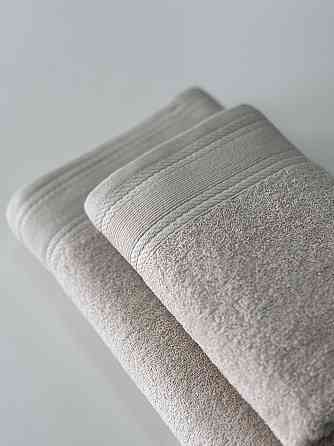 Комплект махровых полотенец IDEAL TEXTILE Легкий бриз 50х90 + 70х140 см 450 г/м2 100% хлопок Бежевий Черновцы