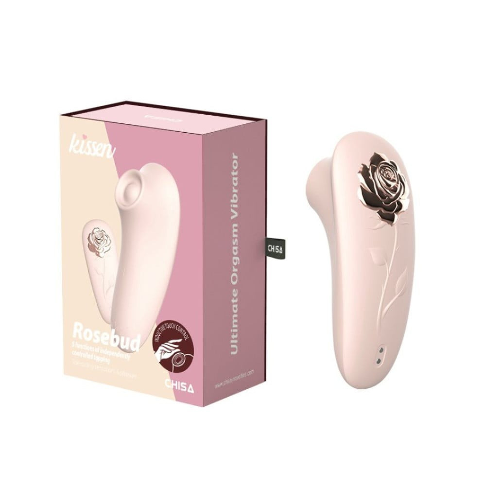 Стимулятор з пульсацією для клітора Chisa Kissen Rosebud персиковий Sex Aura Київ - фото 1