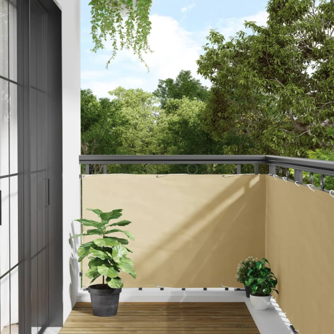 Сітка ширма для балкона 110 г/м² (0.9 х 3 м) Молочний Вінниця - фото 3