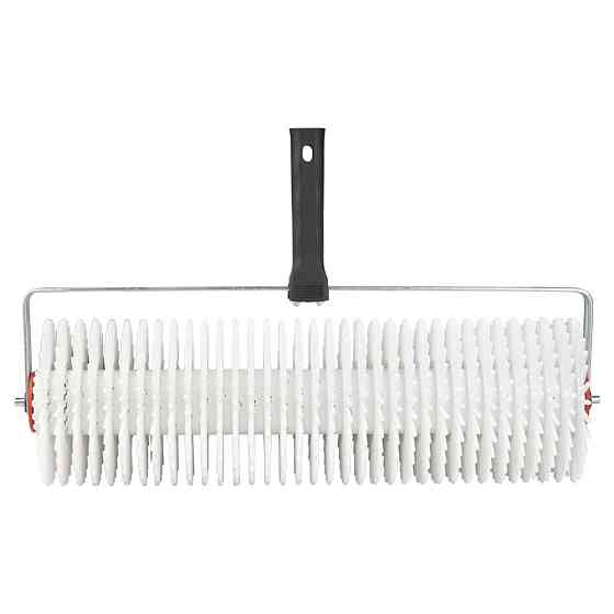 Sigma Валик игольчатый аэрационный для наливного пола 120×400мм с ручкой (рамкообразная) белая Коломия