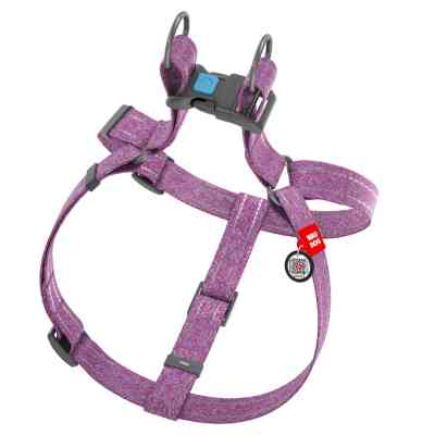 Шлея для собак WAUDOG Re-cotton з QR-паспортом S фіолетова (03249) Вінниця