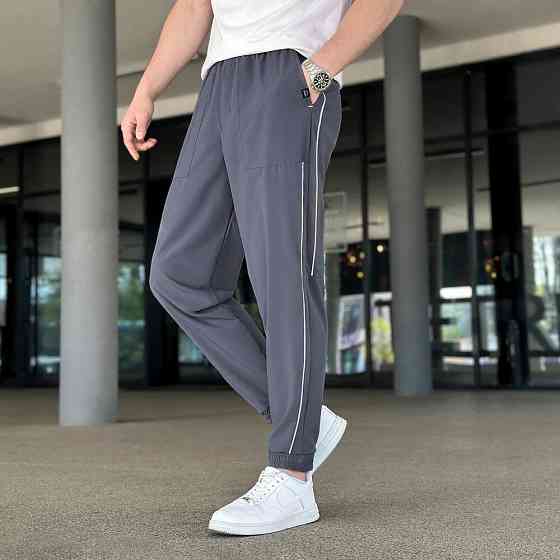 Мужские легкие джогеры из софта антрацитные Pobedov Weekend Киев