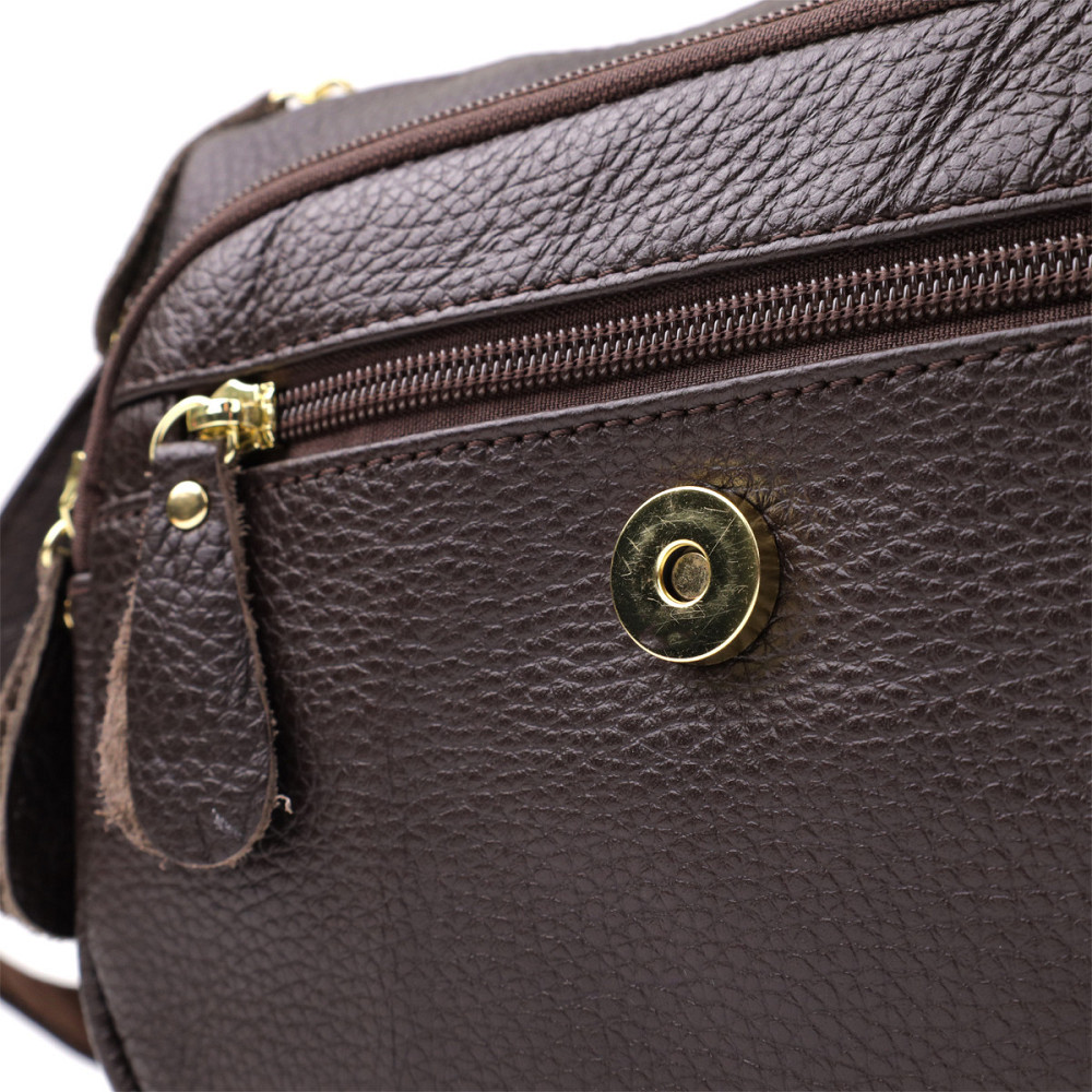 Сумка з натуральної шкіри для стильних жінок Vintage 22973 Коричневий Київ - фото 7