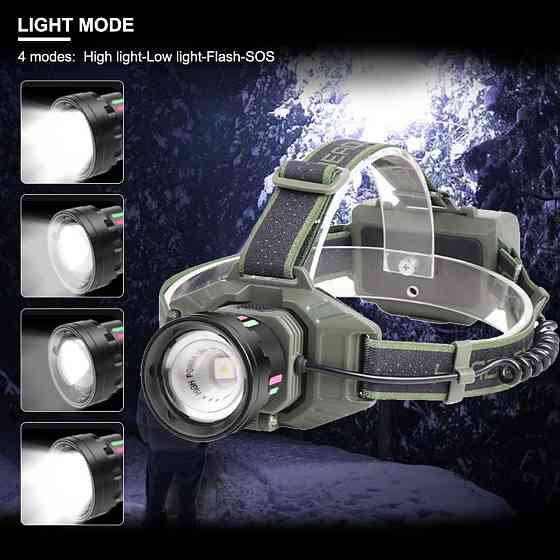 Фонарь налобный 8098-TG 2x18650 BY-80 Львов