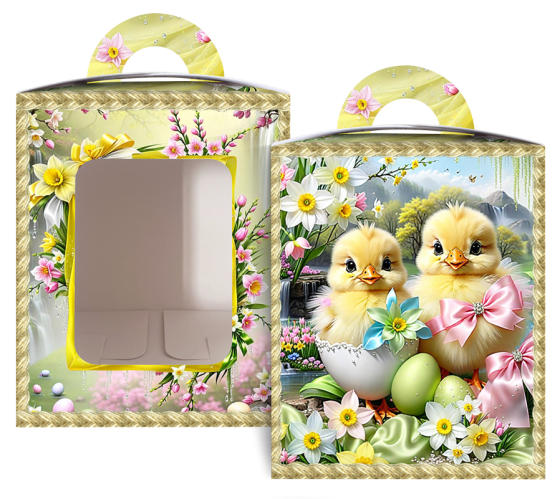 Коробка під великодня Великодня 14 см * 14 см*18,7 см (400 гм) No5 (1 шт.) Харків