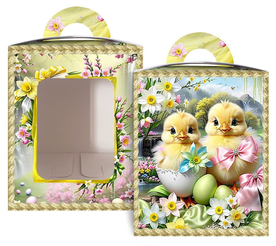 Коробка під великодня Великодня 14 см * 14 см*18,7 см (400 гм) No5 (1 шт.) Харків - фото 1
