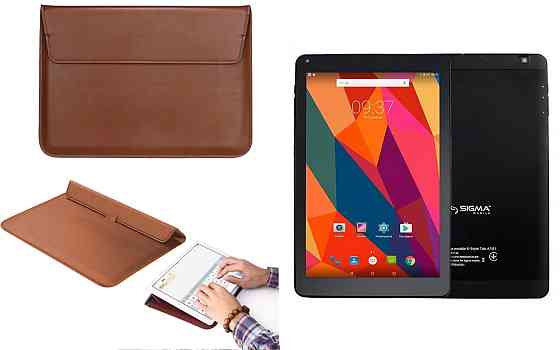 Чохол-конверт VitoCase для Sigma mobile Tab A102, A103, A104, з функцією підставки для планшета Коричневий Київ