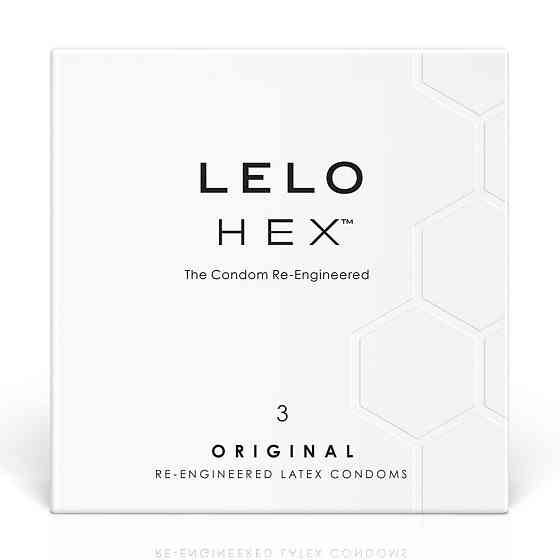 Презервативи LELO HEX Condoms Original 3 Pack, тонкі та суперміцні Sex Aura Київ