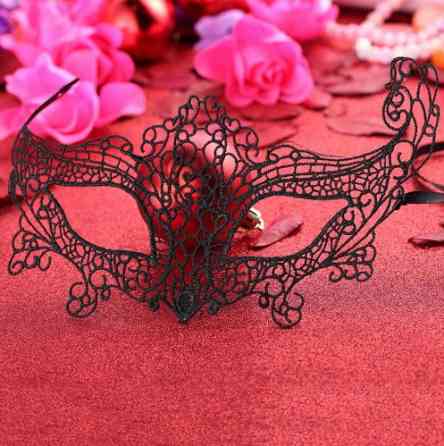 Маска карнавальна ажурна one size чорний Київ