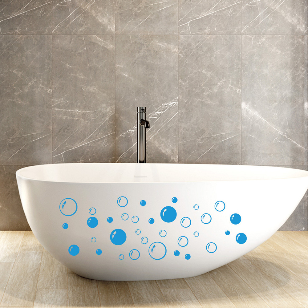 Наклейка в ванную Пузырьки матовые 20 на 43 см голубой Киев - изображение 1