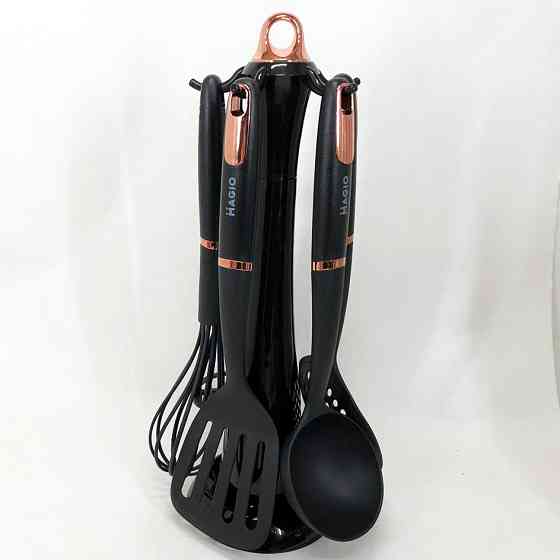 Силіконові кухонні приналежності набір Magio MG-1125, Нейлоновий набір для кухні кухарського WZ-89 Івано-Франківськ