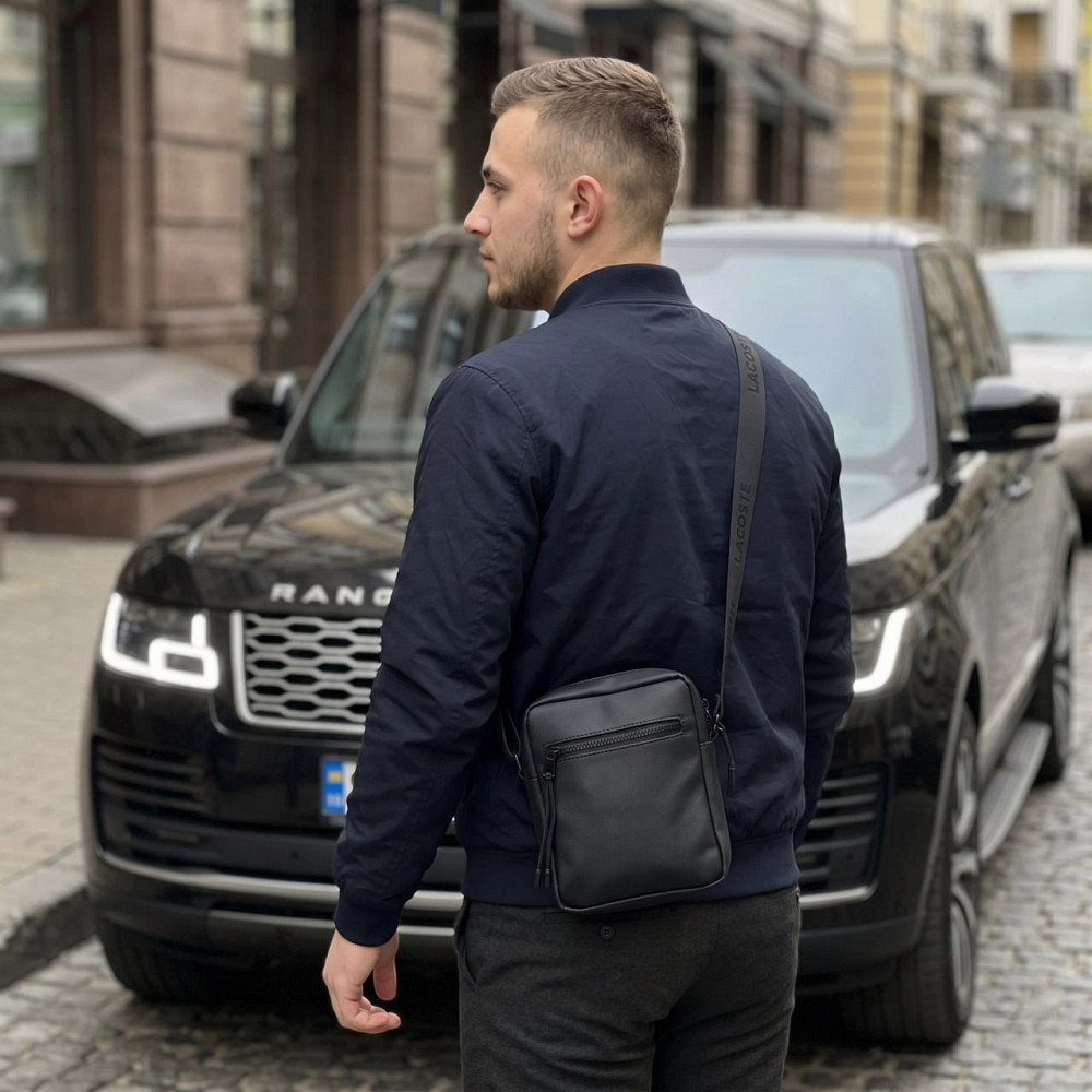 Чоловіча барсетка, сумка Lacoste, Лакоста (82410) чорна Київ - фото 5