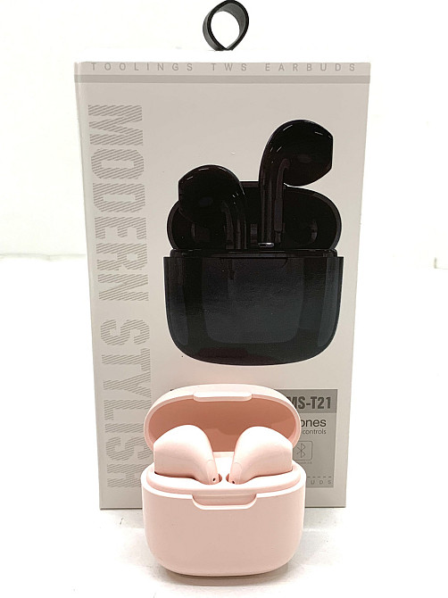 Навушники бездротові версія bluetooth 5.0 розмір кейсу 4,5*2*4 см Рожевий (C 55269) Чернигов - изображение 1