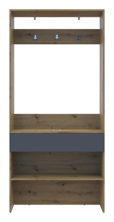 Прихожая Doros Сплит 94х39х200 см Дуб артизан/Графит (DRS-011469) Днепр