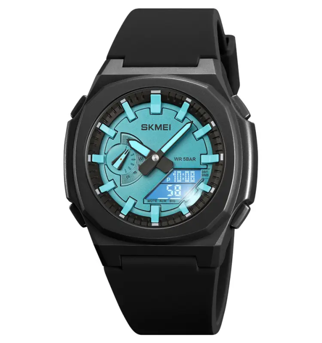 Годинник чоловічий наручний Skmei 2091 (Чорний/Блакитний/Білий) Київ - фото 2